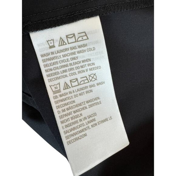 BEAUTIFUL by Lawrence Zarian Hidden Placket Poplin Shirt W/ Pearl Detail Black L - Picture 5 of 14